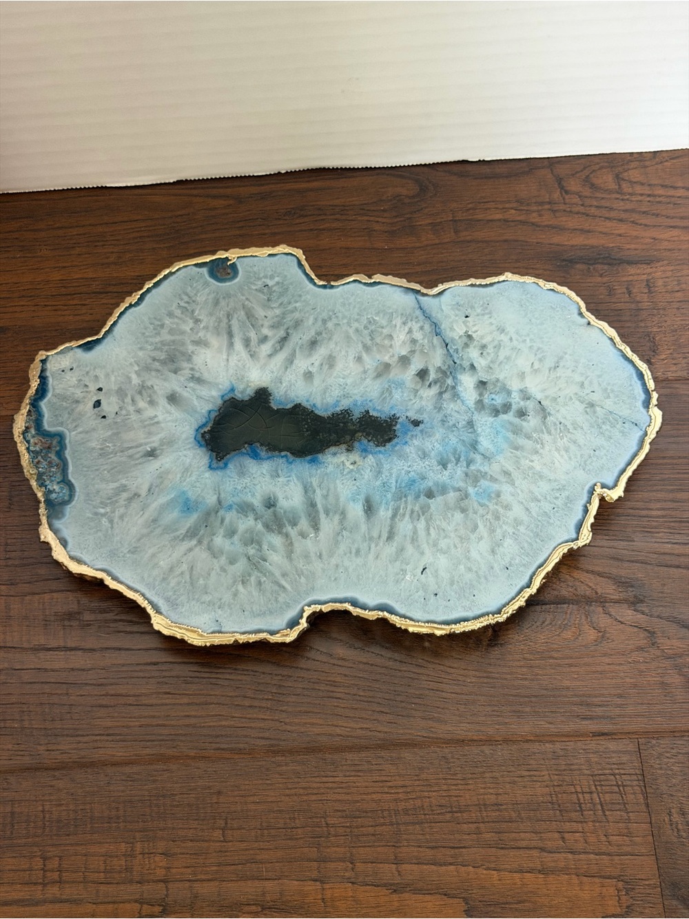 Anthropologie Blue Agate Platter/Tray.